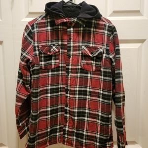 Micros Flannel‎ Hood Jacket Girls XL